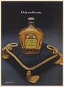 1978 Crown Royal Whisky Bottle on Pillow Defy Mediocrity Print Ad