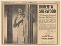 1970 Roberta Sherwood Promo Trade Print Ad