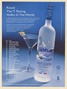 2004 Grey Goose Rated #1 Tasting Vodka in the World Print Ad