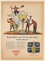 1947 Hiram Walker's Gin Great Martini Must Know Right People Men from Faraway Ad