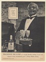 1947 Walker's De Luxe Bourbon Whiskey Webster Black Man Serving Print Ad