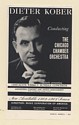 1962 Dieter Kober Conductor Chicago Chamber Orchestra Photo Booking Print Ad