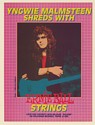 1990 Yngwie Malmsteen Ernie Ball Guitar Strings Photo Print Ad