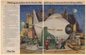 1972 Pan Am Airlines Jet Airplane Restaurant 2-Page Print Ad