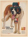 1961 St Bernard Friskies Dog Food to the Rescue Print Ad
