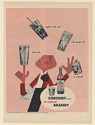 1946 Coronet VSQ Brandy Bartender Juggling Drinks Paul Rand art Print Ad