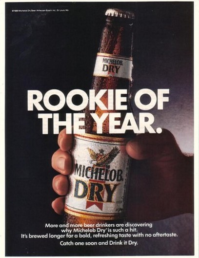 1989 Michelob Dry Beer Rookie Of The Year Ad