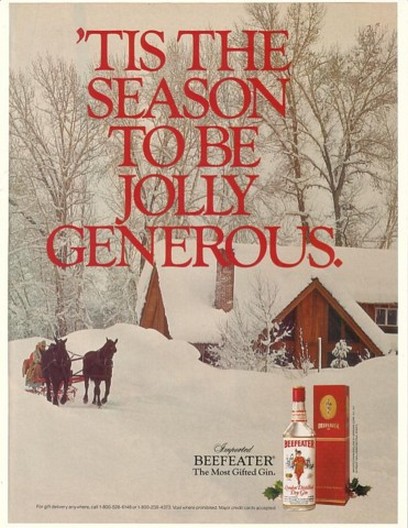 1985 Beefeater Gin Be Jolly Generous Christmas Ad