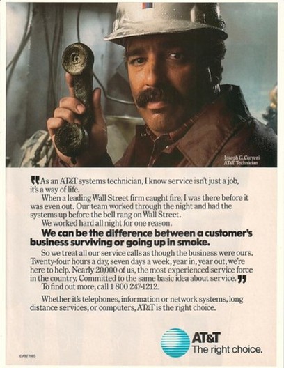 1985 AT&T Systems Technician Joseph G Curreri Photo Ad