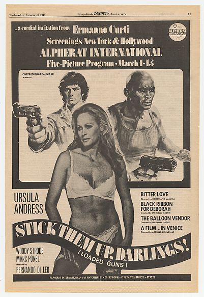 1975 Stick Them Up Darlings Movie Promo Ad